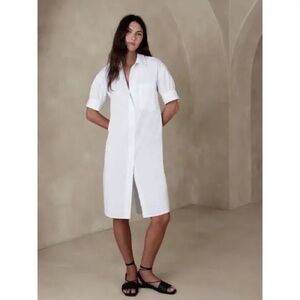 New Banana Republic XS White Shirt Dress